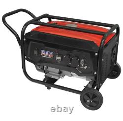 Sealey Robust 3100w Heavy Duty Open Frame Petrol Generator 1 Year Warranty
