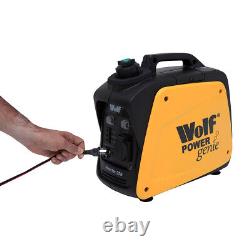 Silent Inverter Generator Wolf 800w Petrol 4 Stroke Portable Camping Power