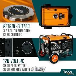 Togopower Gg3600 3000 Rated 3600 Peak Watts Gasoline Powered Portable Generator