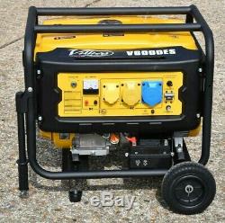 Villiers V6000ES Electric Start Petrol Generator 5.5kw 6Kva with wheel kit