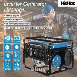 WILGOON 2200W Petrol Portable Inverter Generator 4 Stroke for Camping RV UK