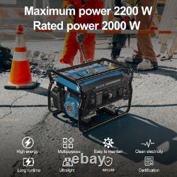 WILGOON 2200W Petrol Portable Inverter Generator 4 Stroke for Camping RV UK