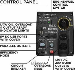 Westinghouse iGen2200 Portable Inverter Generator 1800 Rated & 2200 Peak