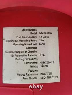 Widmann petrol inverter generator wm 2500w