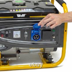 Wolf Petrol Generator 3200w 4.0KVA 7HP 4 Stroke 230V 13amp & 16amp