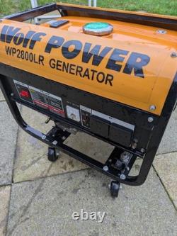 Wolf Petrol Generator, Pull Start Recoil Starter, On Casters