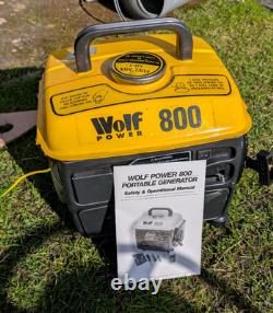 Wolf Power 800 Portable Petrol 2 Stroke Generator 230V NEW OLD STOCK UNUSED &BOX