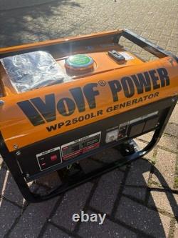 Wolf Power WP2500LR brand new portable 240 volt petrol-powered generator
