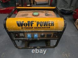 Wolf Power WP5000P Portable Petrol Generator Used Working