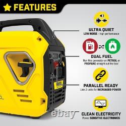 Champion 92001i Générateur inverter bi-carburant 2200 W GPL/essence ultra silencieux