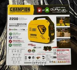 Champion 92001i Générateur inverter bi-carburant 2200 W GPL/essence ultra silencieux