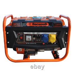 Générateur D’essence Portable 6500w Rocwood 4 Course 110v 8hp Recul Démarrer L’huile Gratuite