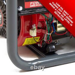 Générateur D'essence Powerking Portable Pkb5000es 3200w 4kva Avec Roues Et Huile