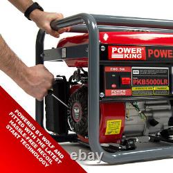 Générateur D'essence Powerking Portable Pkb5000lr 3200w 4kva Avec Roues Et Huile
