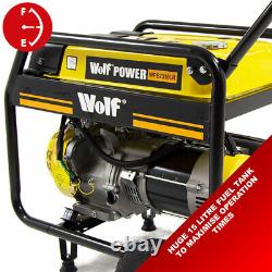 Générateur D'essence Wolf Portable Wpb7510lr 5500w 6,9kva Electric Camping Power