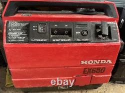 Générateur Honda EX650 à essence portable complet avec manuel d'occasion