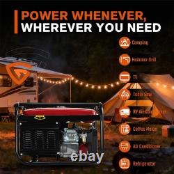 Générateur Inverseur Essence 3200W 6.5HP Silencieux pour Camping Tempête Inondation Énergie Domestique