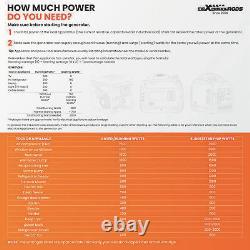 Générateur Inverseur à Essence Portable 3200W E-démarrage pour Camping Biocarburant GPL