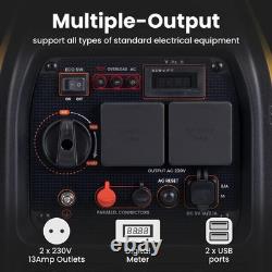 Générateur Inverter 2300W à Essence Silencieux pour Camping Caravane RV