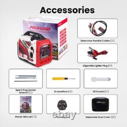 Générateur Inverter 3200W à Essence avec Surveillance par Application Mode ÉCO pour Alimentation Électrique en Extérieur