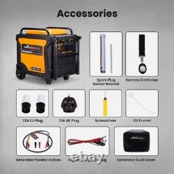 Générateur Inverter Portable 8000W Essence Démarrage Électrique + Interface ATS Pour Camping et Camping-Car