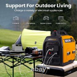 Générateur Inverter à Essence 1800W Portable pour Camping Fête en Plein Air Jardin