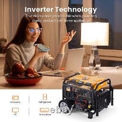 Générateur Inverter à Essence Portable 5500W 5.0kVA 4 Temps + Interface ATS Camping