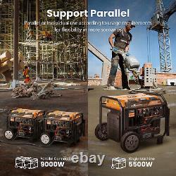 Générateur Inverter à Essence Portable 5500W 5.0kVA 4 Temps + Interface ATS Camping