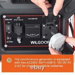 Générateur Inverter à Essence Portable Silencieux 2000W Valise 4 Temps pour Camping et Camping-Car