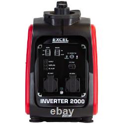 Générateur Inverter à Essence Valise 4 Temps 2,0kW 100CC Alimentation Électrique Extérieure