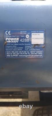 Générateur Powercraft 2800w, essence, sortie à trois tensions