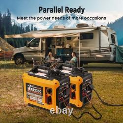 Générateur à essence 1800W 2000W moteur 4 temps portable pour voyage en RV camping mode éco