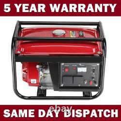 Générateur à essence 3.2kW 3.4kVA 110V / 230V / 12V 6.5hp 196cc Grand réservoir de carburant de 15L