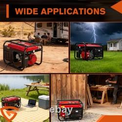 Générateur à essence 3.2kW 3.4kVA 110V / 230V / 12V 6.5hp 196cc Grand réservoir de carburant de 15L