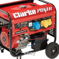 Générateur à essence CLARKE PG6500ADVES Euro 5 5.5kVA (230V/110V) Double tension