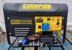Générateur à essence Champion 3000w pour bateau de camping DIY avec démarrage par bouton-poussoir