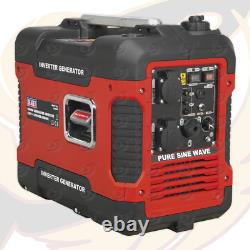 Générateur à essence SEALEY 2500w Inverter Onde Sinusoïdale Pure Puissance Instantanée 4 Temps