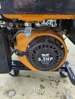 Générateur à essence Wolf, démarrage à rappel, sur roulettes