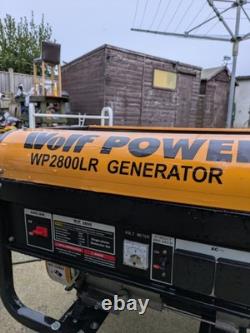 Générateur à essence Wolf, démarrage à rappel, sur roulettes