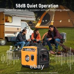 Générateur à essence inverter 3500W portable pour alimentation de secours en cas de tempête ou d'inondation