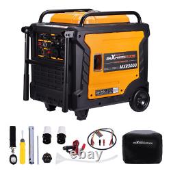 Générateur à essence inverter portable 7500W démarrage électrique avec interface ATS et roues