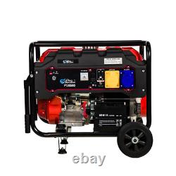 Générateur à essence mobile robuste de 7,5 kW, longue autonomie, 230 V pour les travaux difficiles