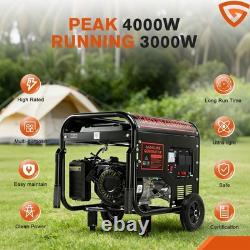 Générateur à essence portable 3 kW 7 CV réservoir de 15 L OHV 4 temps démarrage à rappel 220 V 50 Hz