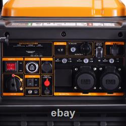 Générateur à essence portable 7500W 8000W avec roues, démarrage électrique, interface ATS