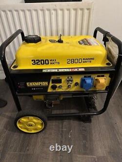 Générateur à essence portable avec roues 3,0 KVA 8HP Silencieux Démarrage électrique par clé