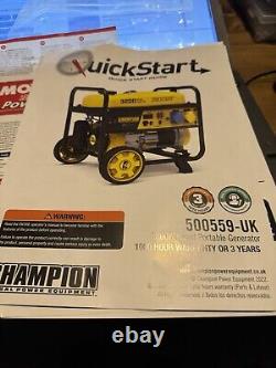 Générateur à essence portable avec roues 3,0 KVA 8HP Silencieux Démarrage électrique par clé