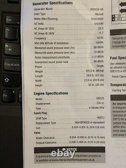 Générateur à essence portable avec roues 3,0 KVA 8HP Silencieux Démarrage électrique par clé