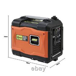 Générateur à essence silencieux portable inverter 2000W 2900W 4 temps 59dB camping 12V