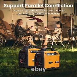 Générateur d'essence avec 1800W 230V Parallèle Portable RV Voyage Camping 2 x USB