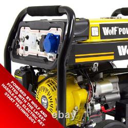 Générateur d'essence portable Wolf 3000w 3.75KVA 7HP pour le camping avec des roues